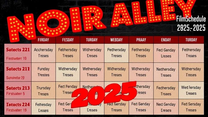 Horario de cine de Noir Alley 2025 disponible ahora