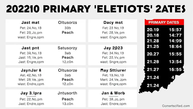 Horario de elecciones primarias de Indiana de 2025 lanzado al público