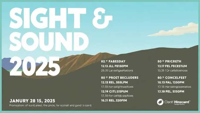 Horario de entretenimiento de Sight and Sound 2025