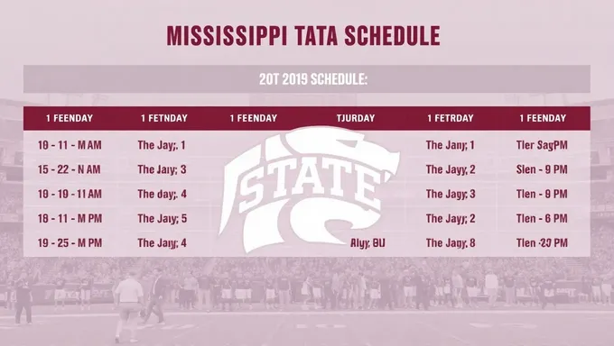 Horario de fútbol de Mississippi State 2025 incluye enfrentamientos rivales