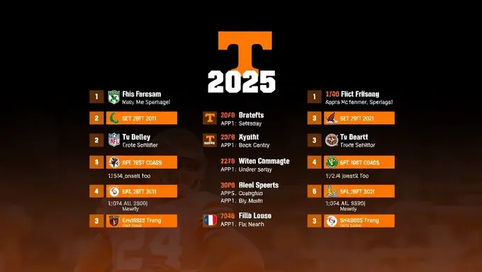 Horario de fútbol de Tennessee 2025 con un roster fuerte