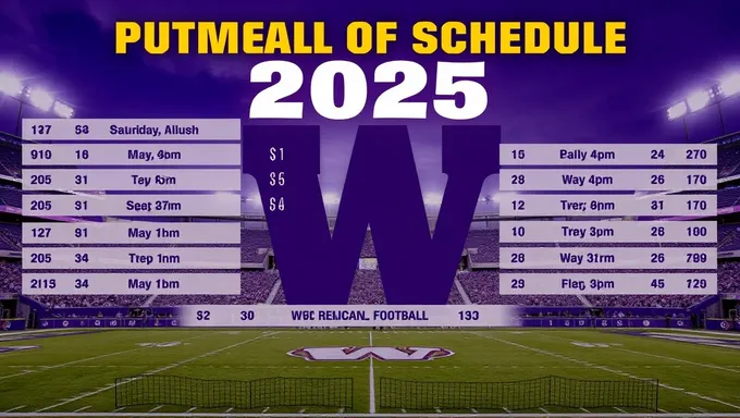 Horario de fútbol de la Universidad de Washington 2025: Juegos de Conferencia y no Conferencia