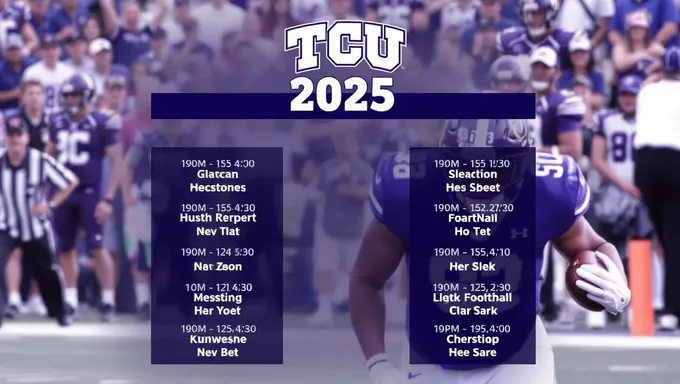 Horario de fútbol universitario TCU 2025 disponible en línea ahora