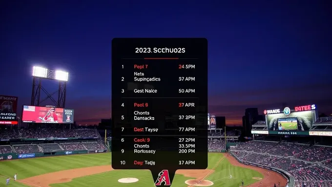 Horario de los Diamondbacks 2025: Una Mirada a la Primera Mitad