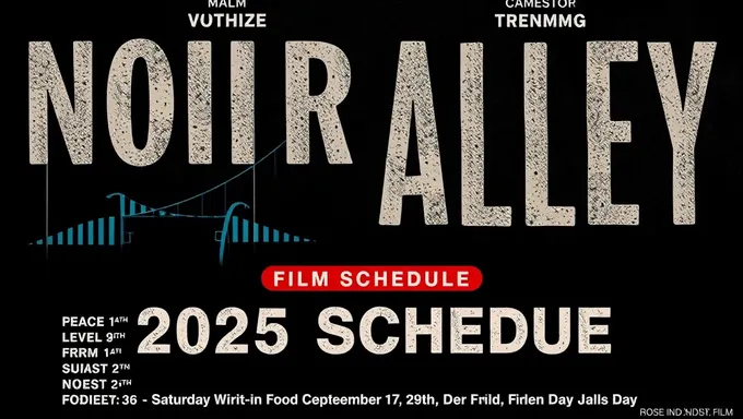 Horario de películas de Noir Alley 2025 revelado