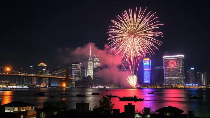 Horarios del evento de fuegos artificiales de Nueva York 2025 lanzados