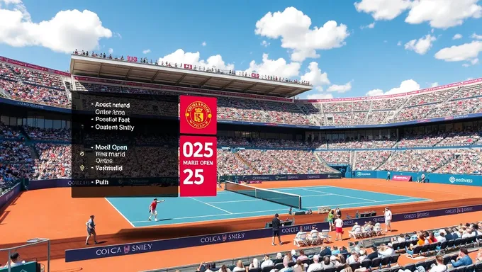 Horarios y calendario del Abierto de Madrid 2025