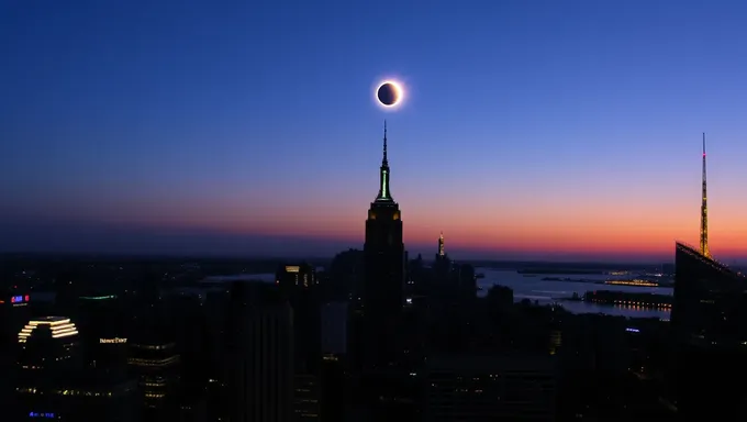 Horarios y fecha del eclipse solar en la ciudad de Nueva York 2025