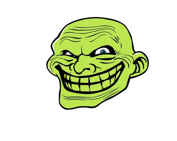 Icono de Cara de Trolling en PNG para Humor en Línea