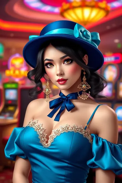 Icono de Chica Casino Hermosa en Vector PNG