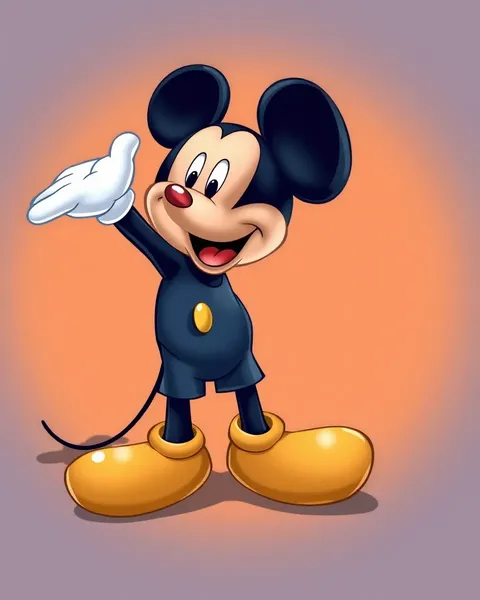 Icono de Mickey Mouse en imágenes de dibujos animados