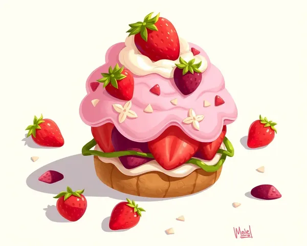 Icono de Shortcake de fresa para edición de PNG