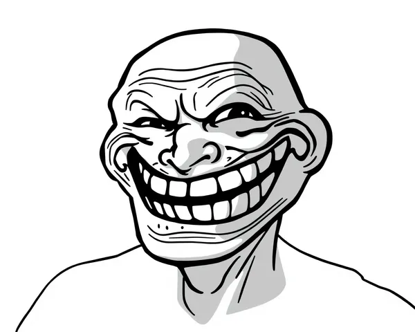 Icono de Trollface PNG: Imagen famosa del comportamiento troll en línea