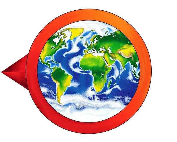 Icono de formato de archivo PNG de círculo del mundo de flecha