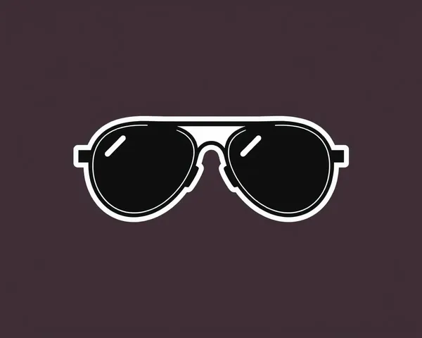 Icono de gafas de aviador negro PNG descarga