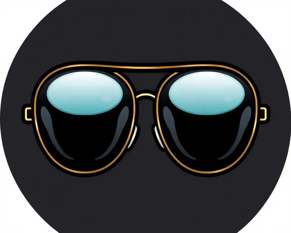 Icono de gafas de aviador negro PNG editable