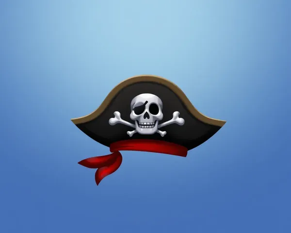 Icono de sombrero de pirata en formato PNG para diseño