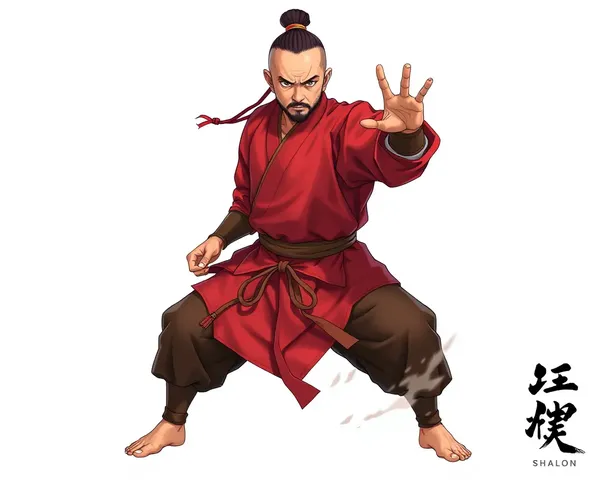 Icono del Monje Shaolin en formato PNG antiguo chino