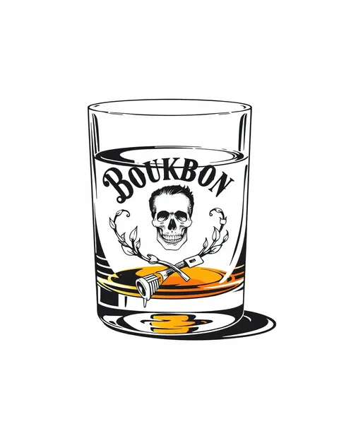 Idea de Diseño de Vaso de Bourbon para Tatuaje Personalizado