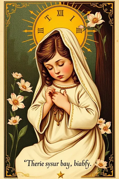 Idea de Tarjeta de Felicitación Religiosa para una Niña