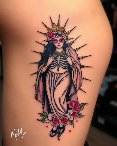 Ideas de Diseño de Tatuaje de Santa Muerte