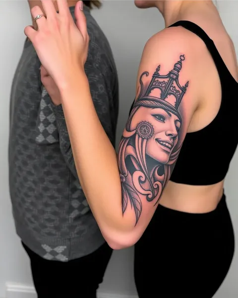 Ideas de Tatuaje de Brazo Medio para Parejas