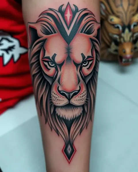 Ideas de Tatuaje de León Únicas para la Espalda