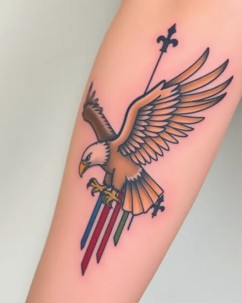 Ideas de Tatuaje de Águila en Antebrazo Únicas para Mujeres