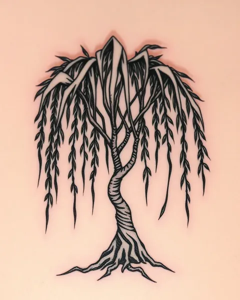 Ideas de Tatuaje de Árbol de Sauce Llorón para Mujeres y Hombres