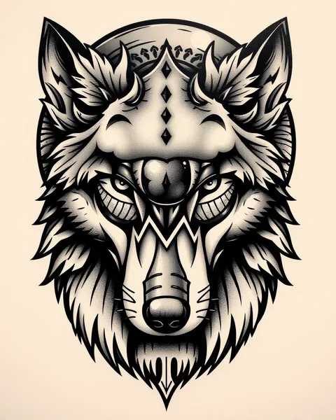 Ideas de diseño de tatuaje de lobo para el cuerpo superior