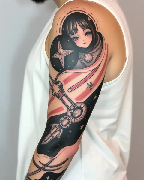 Ideas de diseño de tatuaje de manga para fans de ciencia ficción