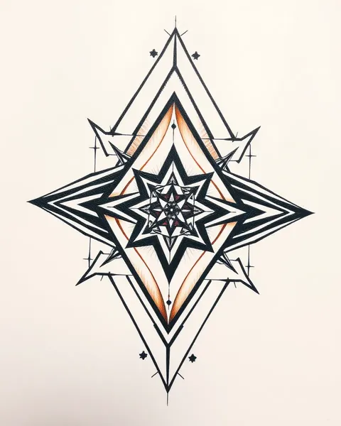 Ideas de diseño de tatuaje geométrico único para arte corporal