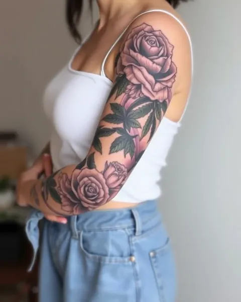 Ideas de manga de tatuaje de moda para fashionistas femeninas