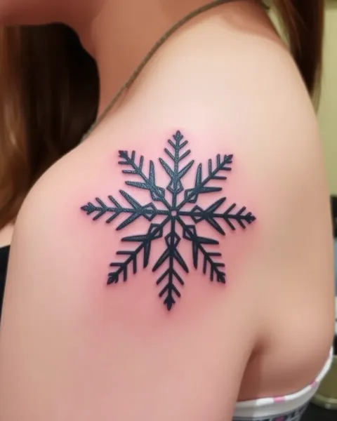 Ideas de tatuaje de copos de nieve para estilo minimalista