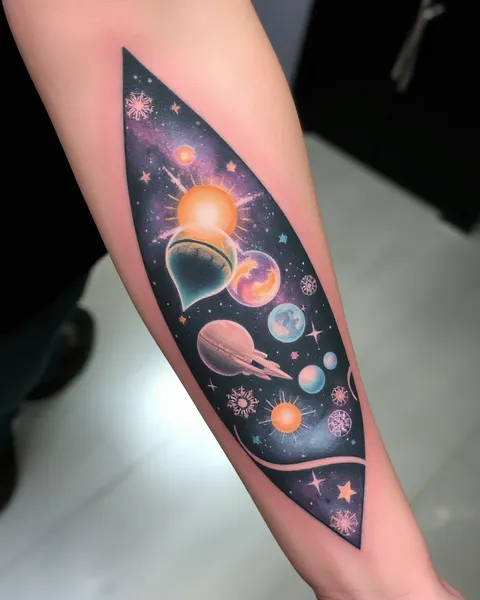 Ideas de tatuaje de galaxia para amantes del espacio