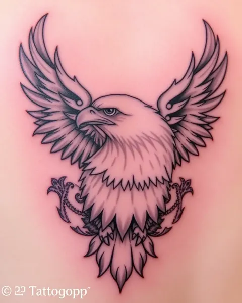 Ideas de tatuaje de águila con combinaciones de citas y símbolos