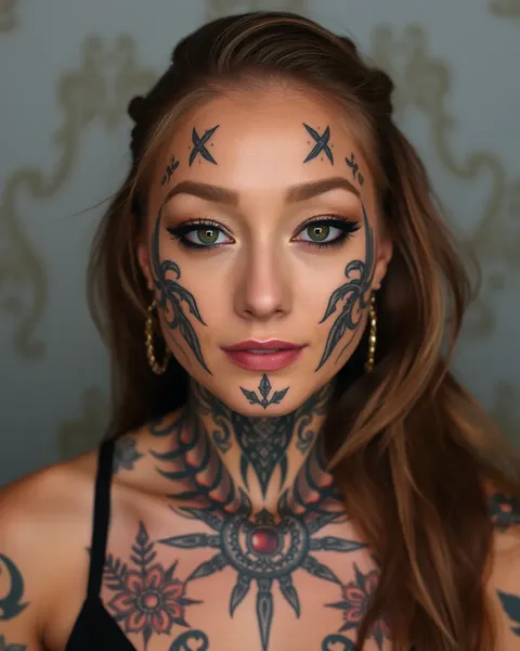 Ideas de tatuaje facial intrincado para expresión artística