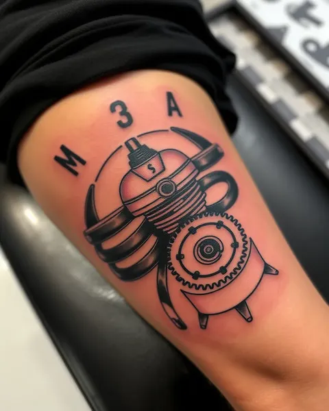 Ideas de tatuaje mecánico para entusiastas de mecánica de coches