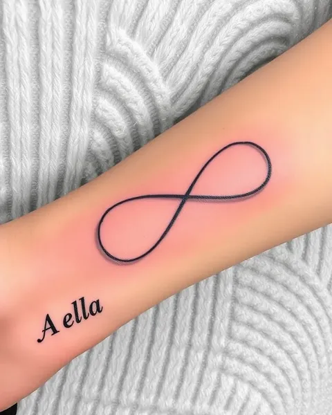 Ideas de tatuajes con símbolo de infinito con nombre