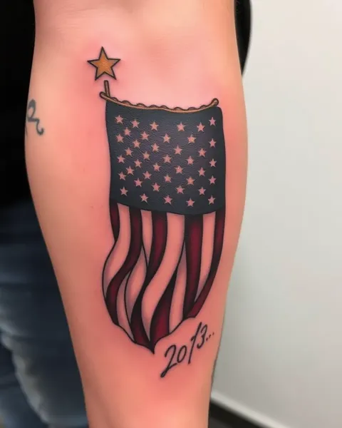 Ideas de tatuajes de bandera estadounidense para arte simbólico de tinta