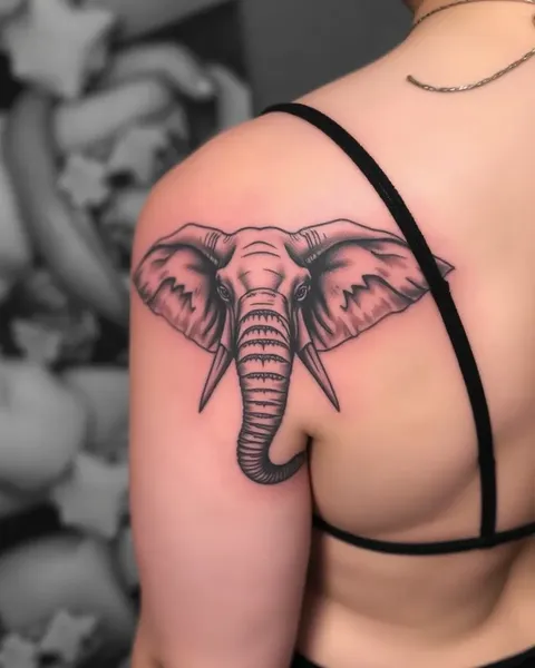 Ideas de tatuajes de elefante para el arte corporal de mujeres