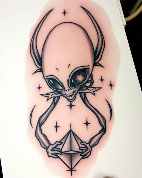 Ideas de tatuajes de extraterrestre para diseños de arte corporal únicos