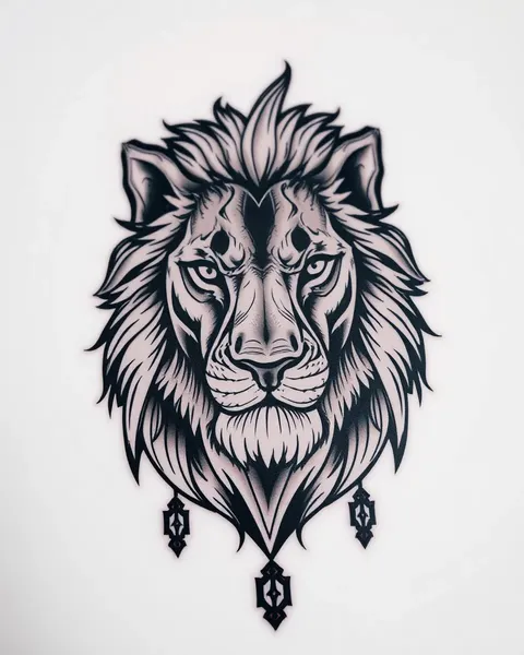 Ideas de tatuajes de león con diseños tribales