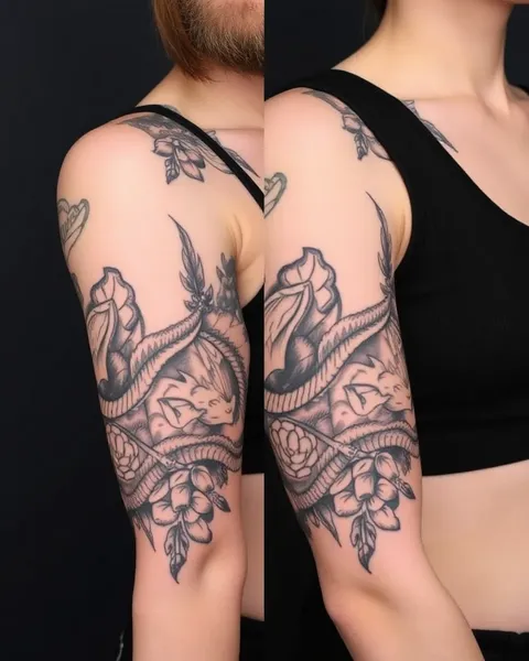 Ideas de tatuajes de manga parciales delicados para mujeres