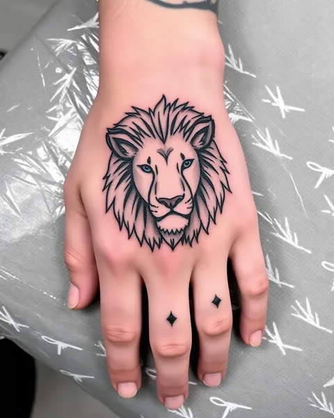 Ideas de tatuajes de mano de león fresco para hombres