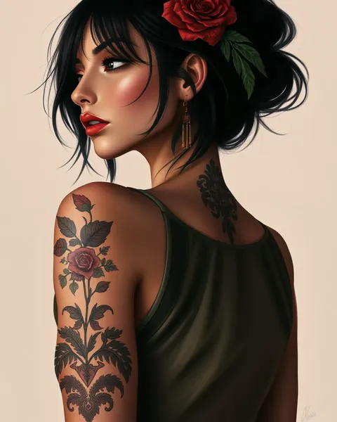 Ideas de tatuajes de niña para un look juguetón y femenino