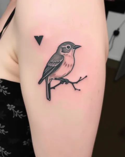 Ideas de tatuajes de pájaro pequeño para simbolizar paz interior