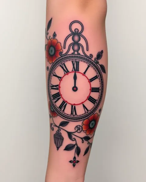 Ideas de tatuajes de reloj para amantes del minimalismo