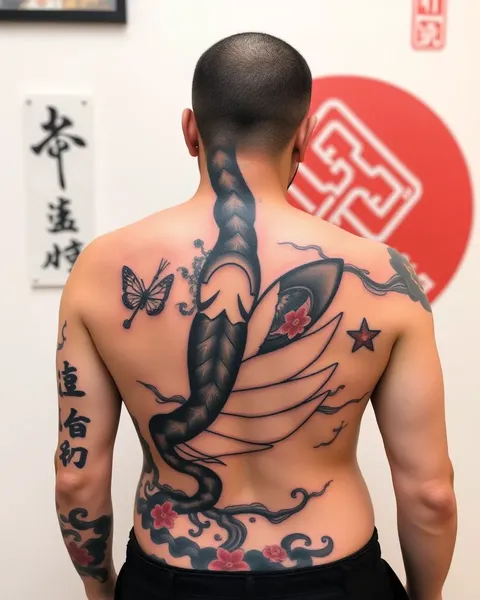 Ideas de tatuajes en la espalda japonesas para arte corporal femenino