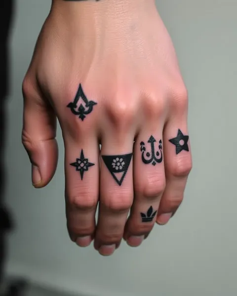 Ideas de tatuajes en nudillos para diseños pequeños y delicados